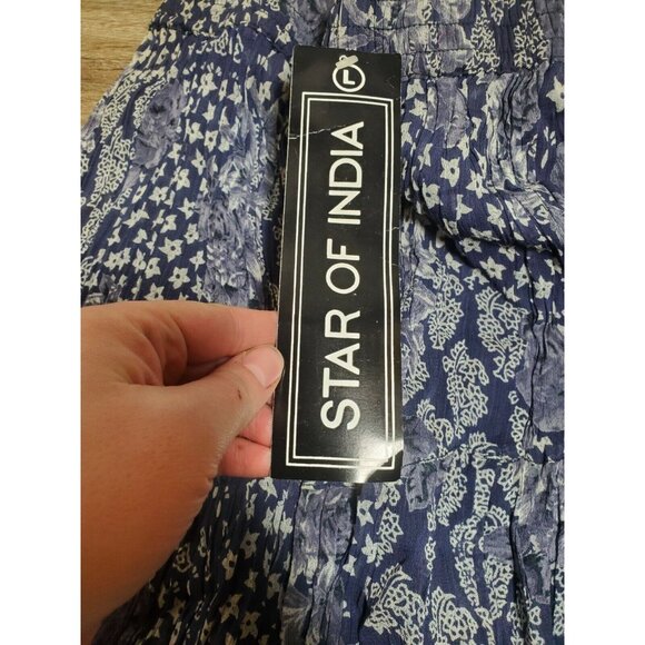 Vintage 90’s Retro Star of India Skirt Bohemian Flowy Maxi Size L - Picture 7 of 13